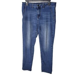 D. Jeans Womens Size 12 Blue Solid Skinny Jeans